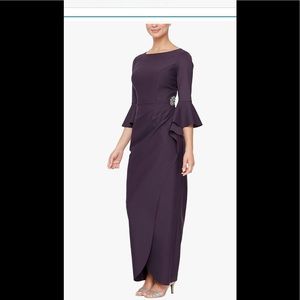 Alex Evenings Slimming 3/4 sleeve Long Dress